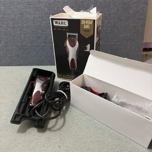 Wahl Magic Clip Hair Clipper Maroon Silver 5-Star Series 8451 Fade Trimmer
